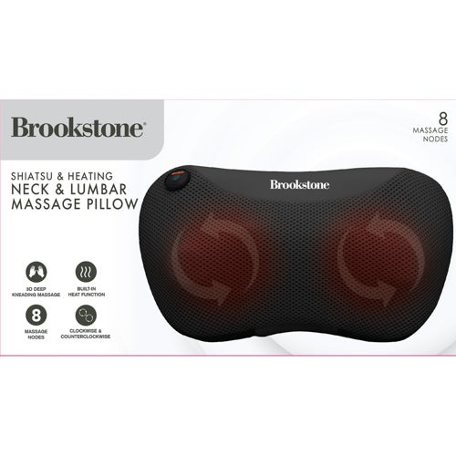 Shiatsu & Heating Neck/Lumbar Massage Pillow w/ Heat_0