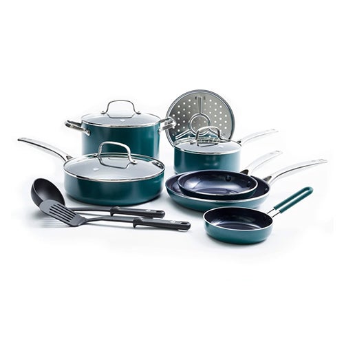 Green 12pc Nonstick Ceramic Cookware Set_0