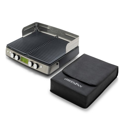 Elite XL Smoke-Less Grill & Griddle, Premier Stainless Steel_0