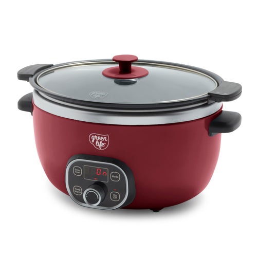 6qt Healthy Cook Duo Slow Cooker, Red_0