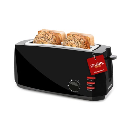 4 Slice Long Slot Cool Touch Toaster, Black_0