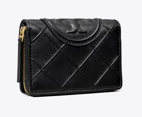 Tory Burch Fleming Soft Bi-Fold Wallet- Black