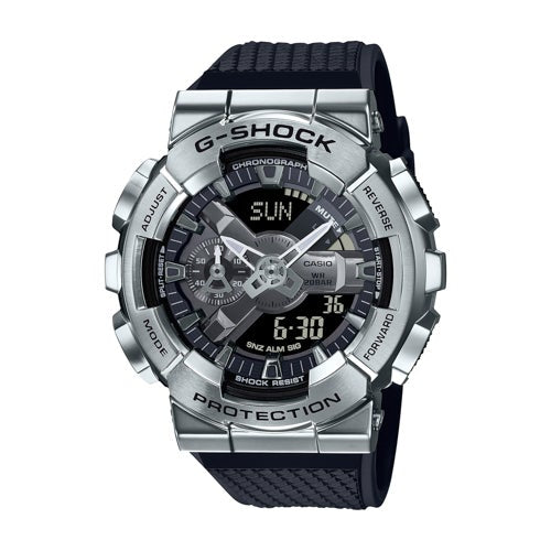 Men's G-Shock Ana-Digi Silver-Tone & Black Resin Watch_0