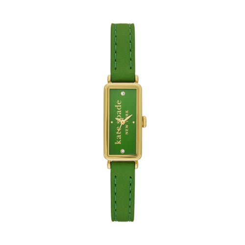 Ladies' Rosedale Gold & Green Leather Strap Watch, Green Dial_0