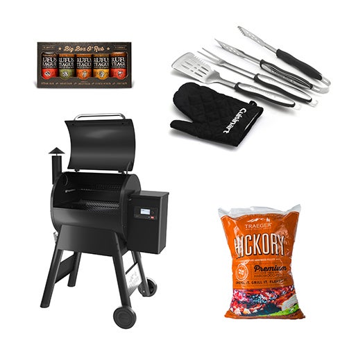 Pro 575 Smart Pellet Grill/Smoker Starter Set, Black_0