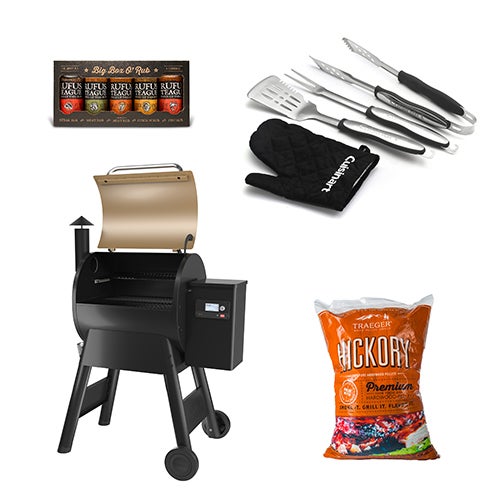 Pro 575 Smart Pellet Grill/Smoker Starter Set, Bronze_0