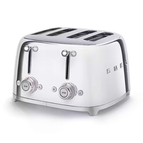 50s Retro-Style 4 Slice Slot Toaster, Stainless Steel_0