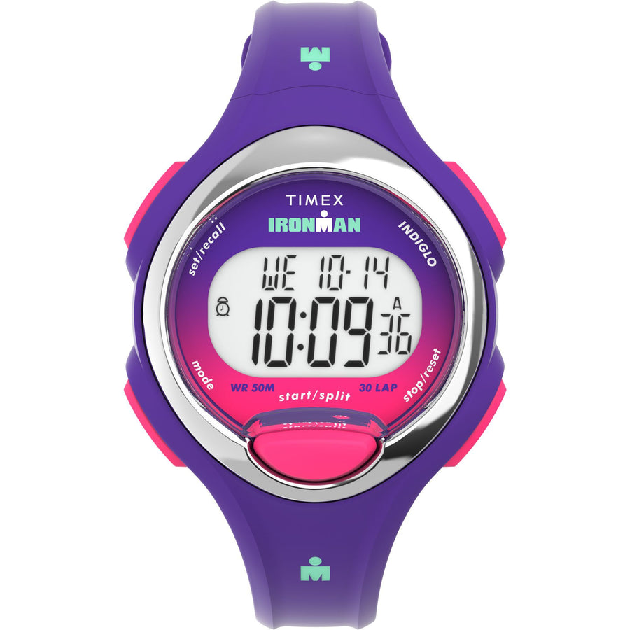 Timex Women's Ironman Essential 30 34mm Watch - Purple Strap Digital Dial Purple Case - Purple_0
