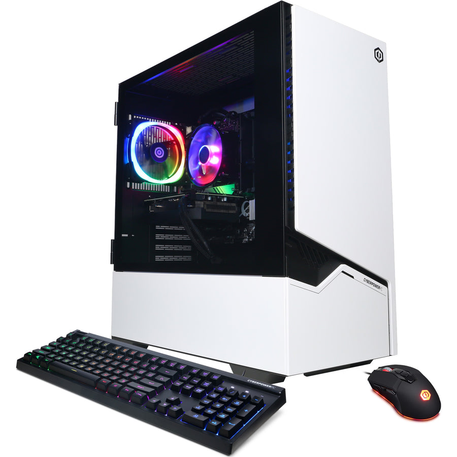 CyberPowerPC - Gamer Xtreme Gaming Desktop - Intel Core i5-14400F - 16GB Memory - NVIDIA GeForce RTX 3050 6GB - 1TB SSD - White_0