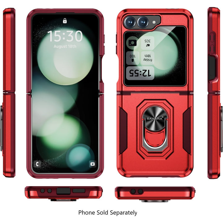 SaharaCase - Raider Series Kickstand Case for Samsung Galaxy Z Flip6 - Viper Red_3