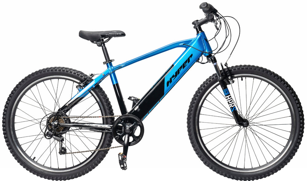 Hyper - 26" Mountain Bike w/ 20mph Max Speed & 20Mi Range - Blue_1