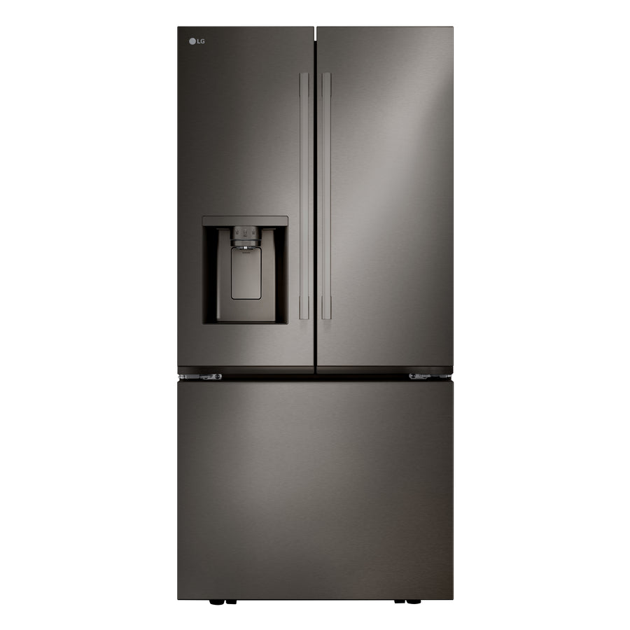 LG - Standard Depth MAX 24.5 Cu. Ft. Smart French Door Refrigerator with Dual Ice - Black Stainless Steel_0