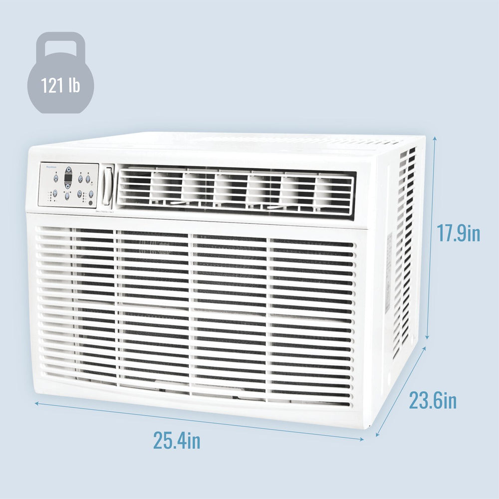 Keystone - 23,200/22,900 BTU 230V Window/Wall Air Conditioner with 16,000 BTU Supplemental Heat Capability - White_1