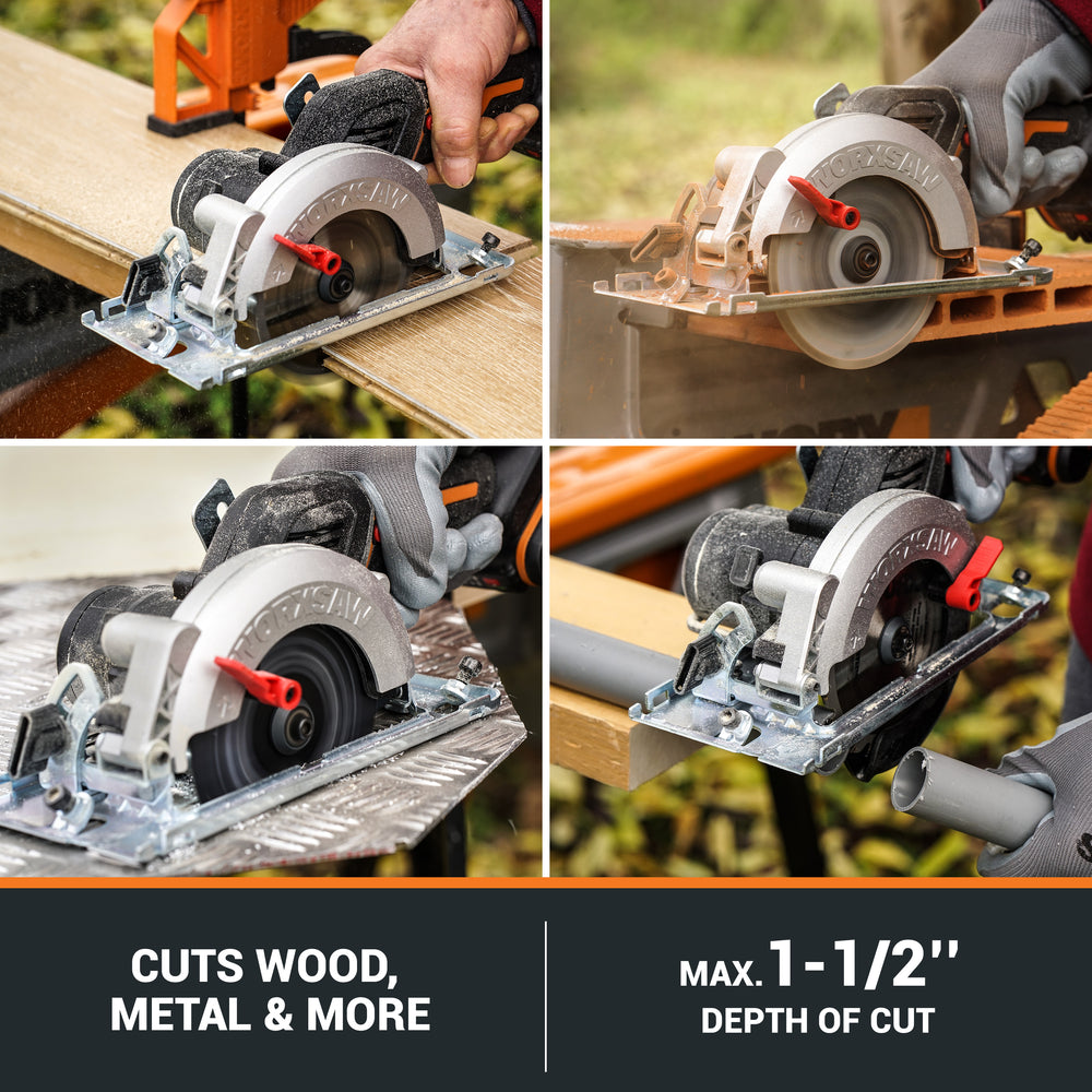 WORX - Nitro WORXSAW 20V 4.5" Cordless Brushless Circular Saw (1 x 2.0Ah Battery & 1 x Charger Included) - Black_1