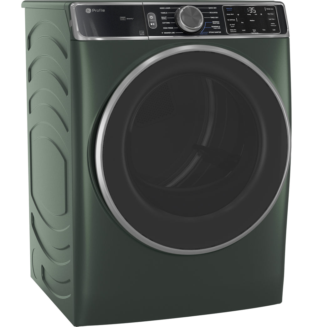 GE Profile - 7.8 Cu. Ft. Stackable Smart Gas Dryer with Steam and Sanitize Cycle - Jade Green_1