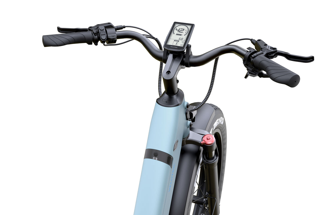 Velotric Nomad 1 Step-Through Fat Tire Ebike with 55 miles Max Range and 25 MPH Max Speed UL Certified- Sky Blue - Sky Blue_3