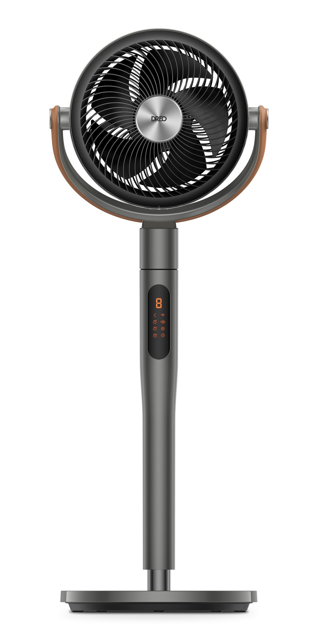 Dreo - Pedestal Fan with Remote, 120° + 105°Smart Oscillating Floor Fans with Wi-Fi/Voice Control, Works with Alexa/Google - Gray_6