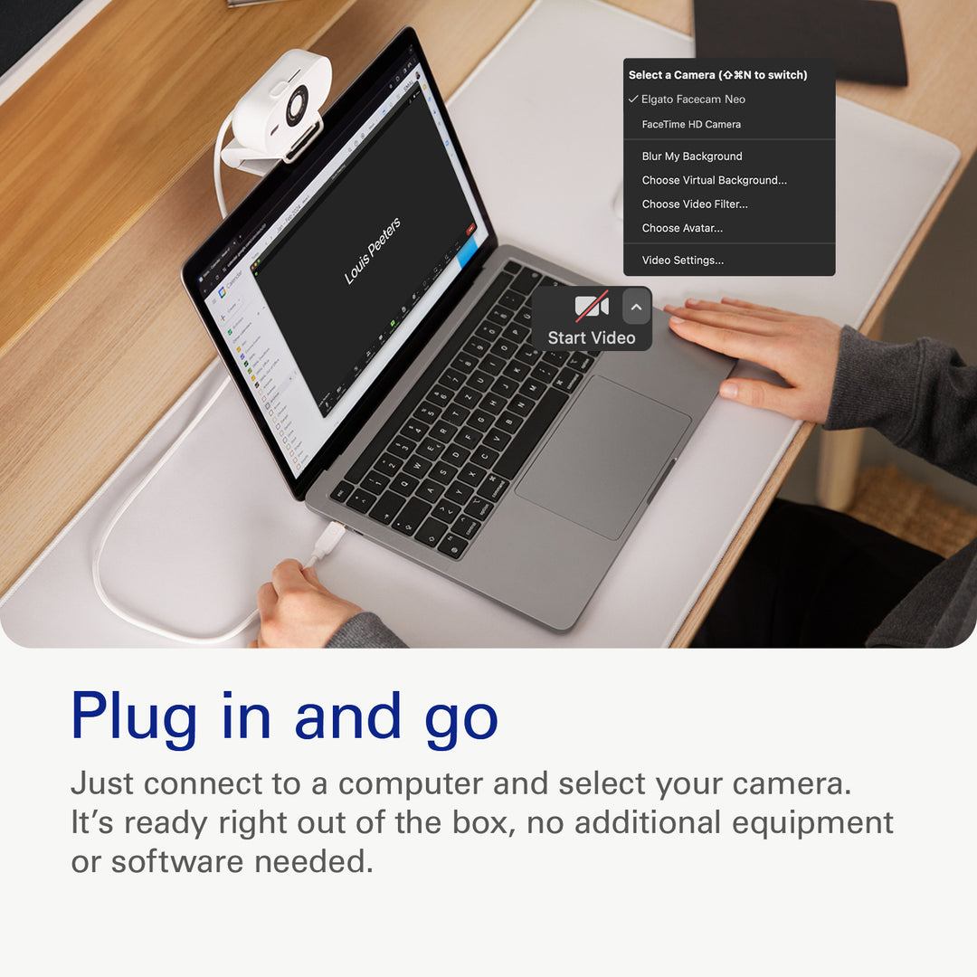 Elgato - Facecam Neo 1080p60 Full HD Webcam for Video Conferencing, Gaming, and Streaming - White_2