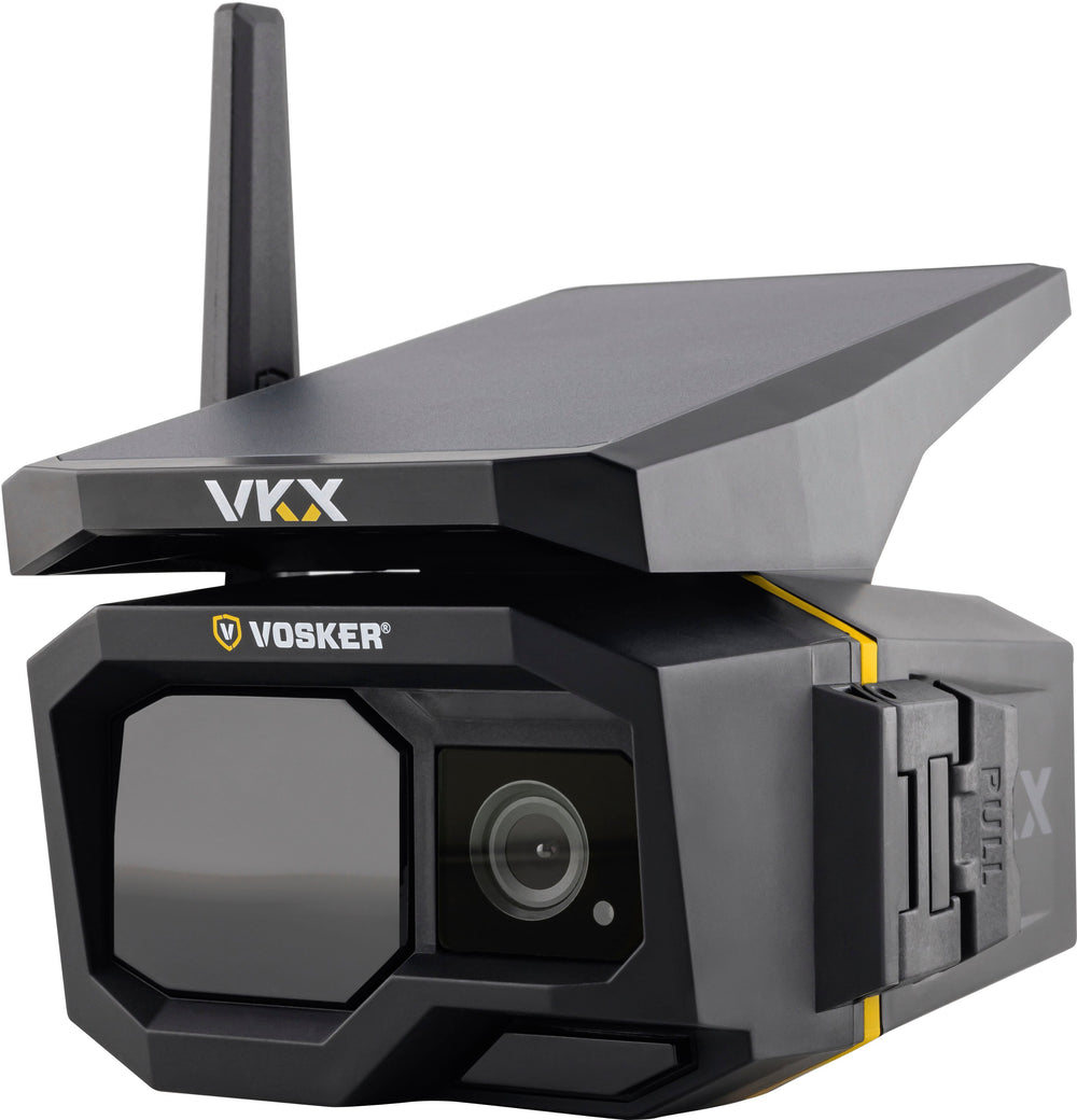 Vosker - VKX Outdoor Solar Powered 1080p Security Camera with 4G-LTE Cellular Connectivity - Black_1