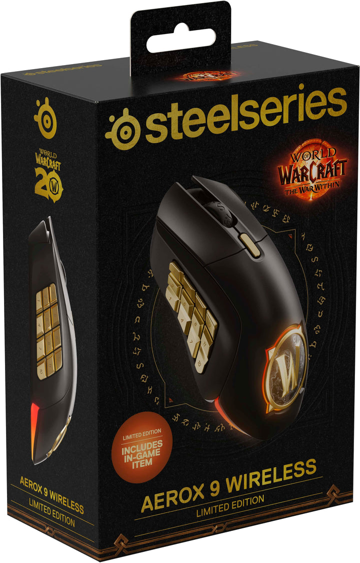 SteelSeries - Aerox 9 Wireless World of Warcraft Edition RBG Optical Gaming Mouse with 18 Programmable Buttons - Black_11