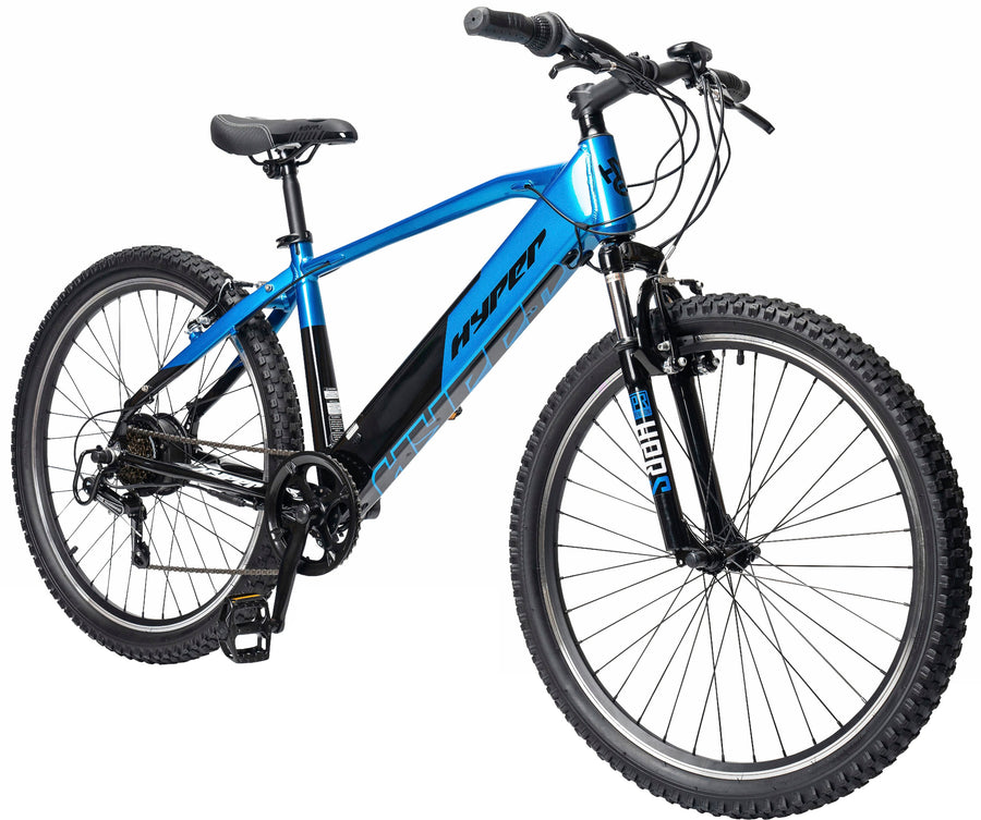 Hyper - 26" Mountain Bike w/ 20mph Max Speed & 20Mi Range - Blue_0