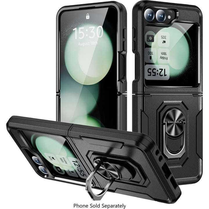 SaharaCase - Raider Series Kickstand Case for Samsung Galaxy Z Flip6 - Scorpion Black_1