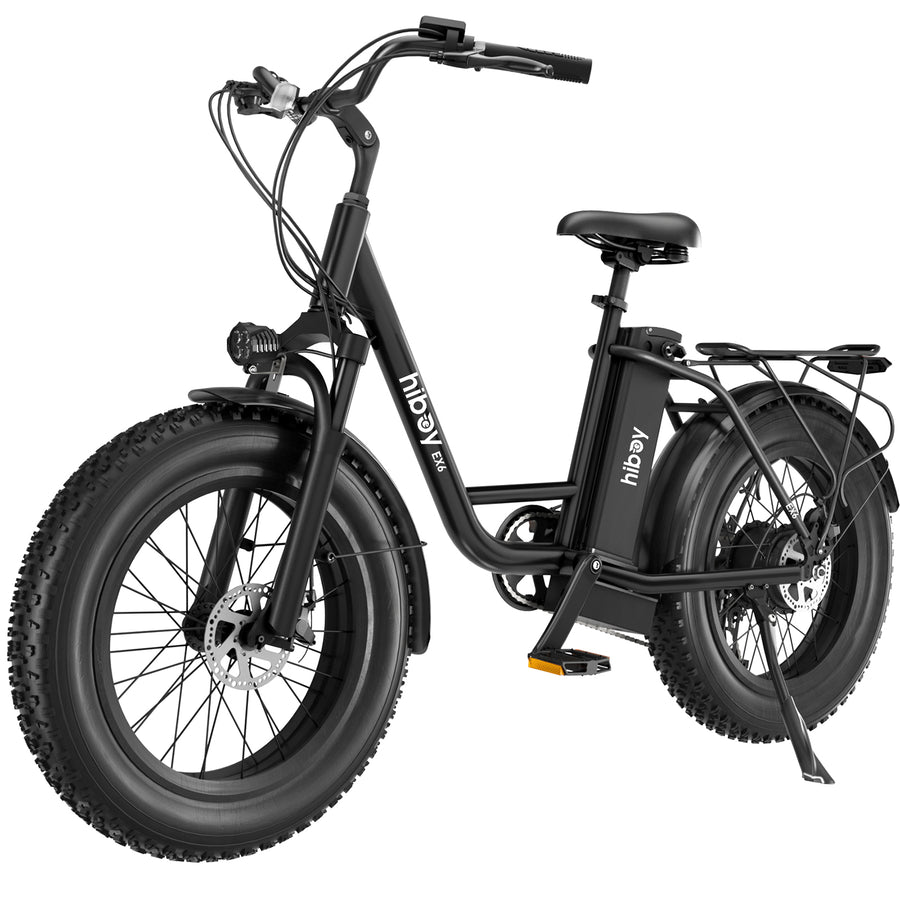 HiBoy - EX6 Electric Bike w/ 75 mi Max Operating Range & 25 mph Max Speed - Black_0