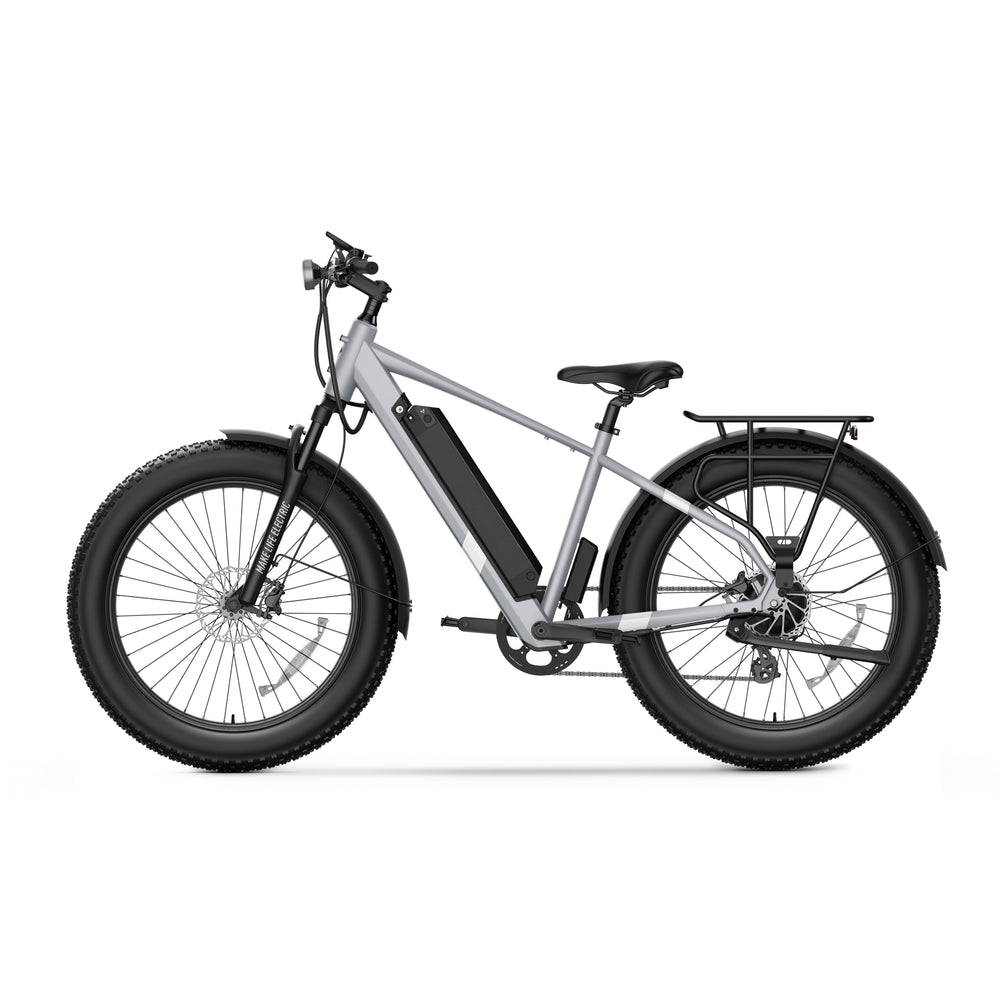 NIU - BQi Fat Tire eBike w/ up to 60 miles Max Operating Range and 28 MPH Max Speed - Gray_1