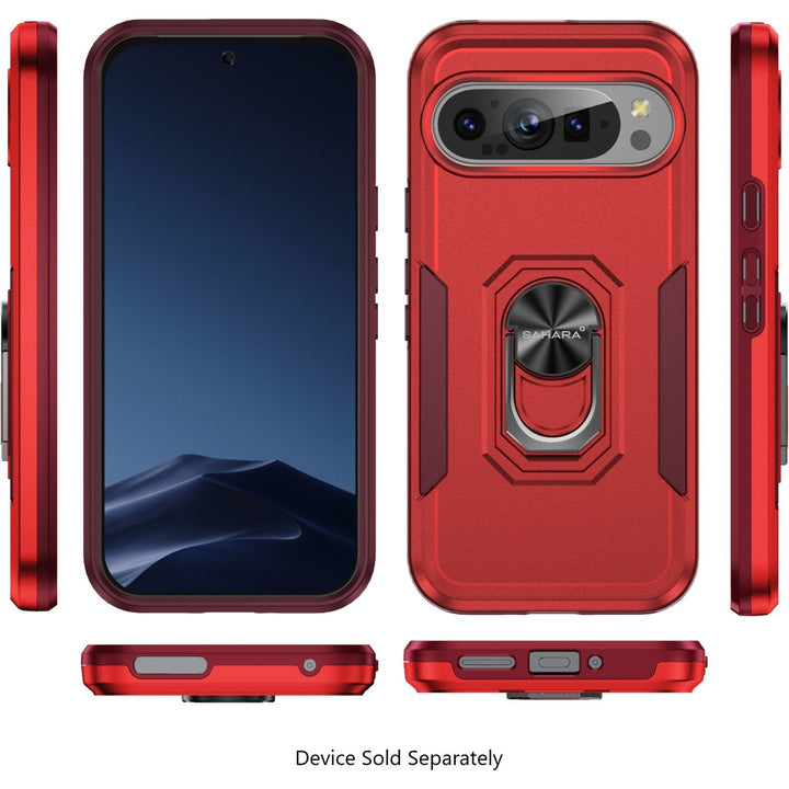 SaharaCase - Raider Series Heavy-Duty Case for Google Pixel 9 and 9 Pro - Viper Red_2