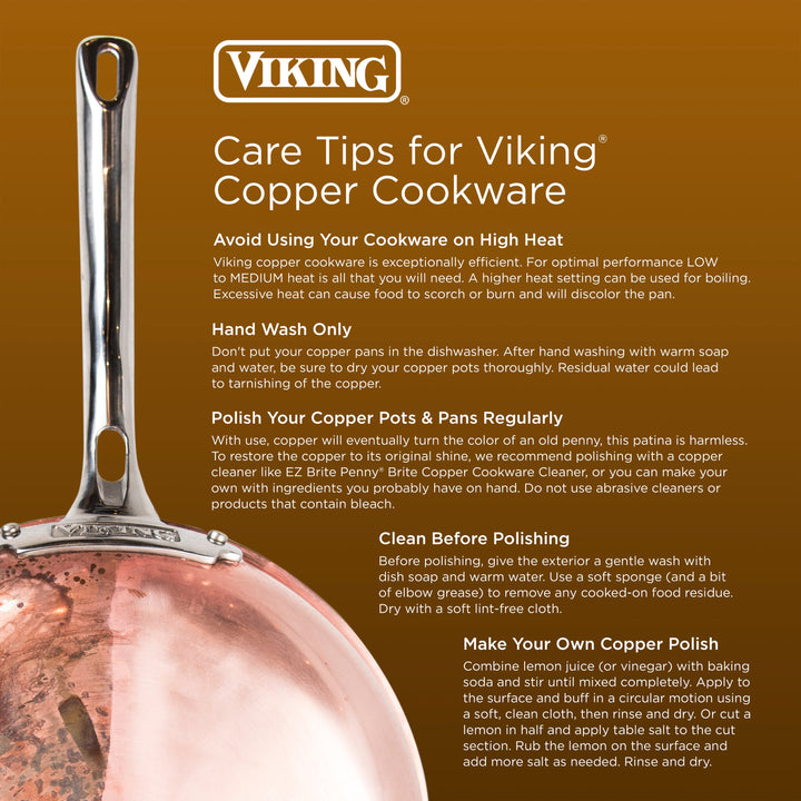 Viking 4-Ply 9PC Copper Cookware Set - Copper_6