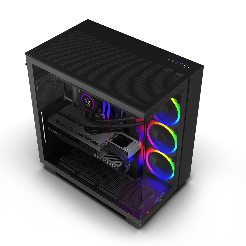 NZXT Player: Three Gaming Desktop - Intel Core i9-14900KF - 64 GB RAM - NVIDIA GeForce RTX 4080 Super - 2TB NVMe SSD - Black_1