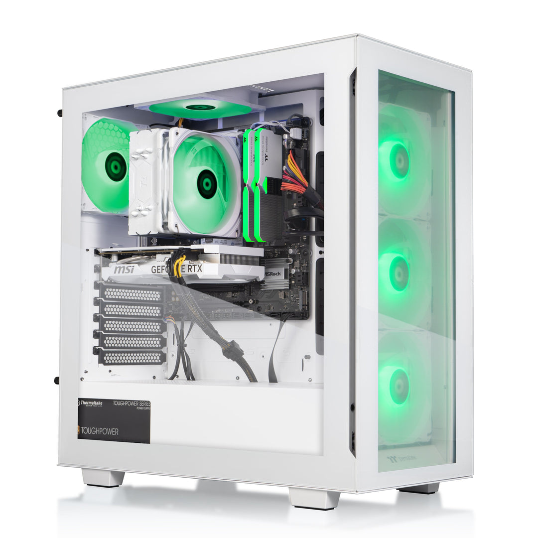 Thermaltake - LCGS View i460T V2 Gaming Desktop Intel Core i7- 14700F,  32GB DDR5 RAM, NVIDIA GeForce RTX 4060 Ti, 1TB NVMe M.2 - White_2