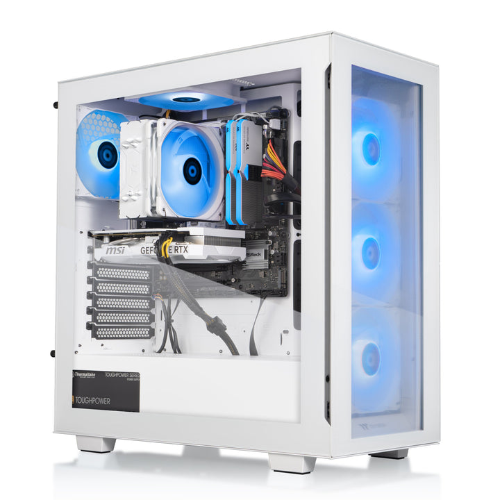 Thermaltake - LCGS View i460T V2 Gaming Desktop Intel Core i7- 14700F,  32GB DDR5 RAM, NVIDIA GeForce RTX 4060 Ti, 1TB NVMe M.2 - White_3