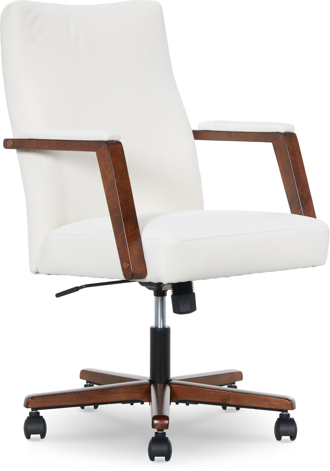 Finch Neo One Fabric Mid-Back Home Office Chair with Padded Arms - Cream_0