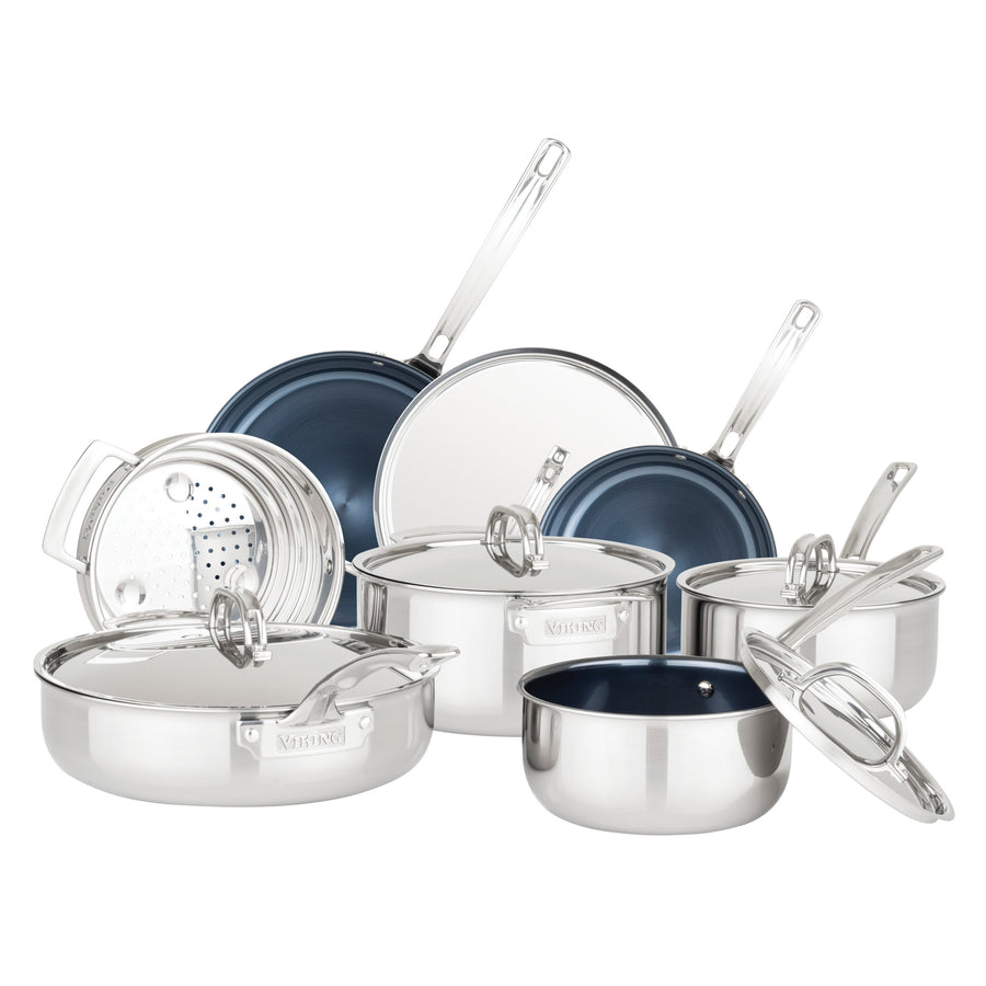 Viking 4-Ply PerformanceTi 12 Piece Cookware Set - Stainless Steel_0