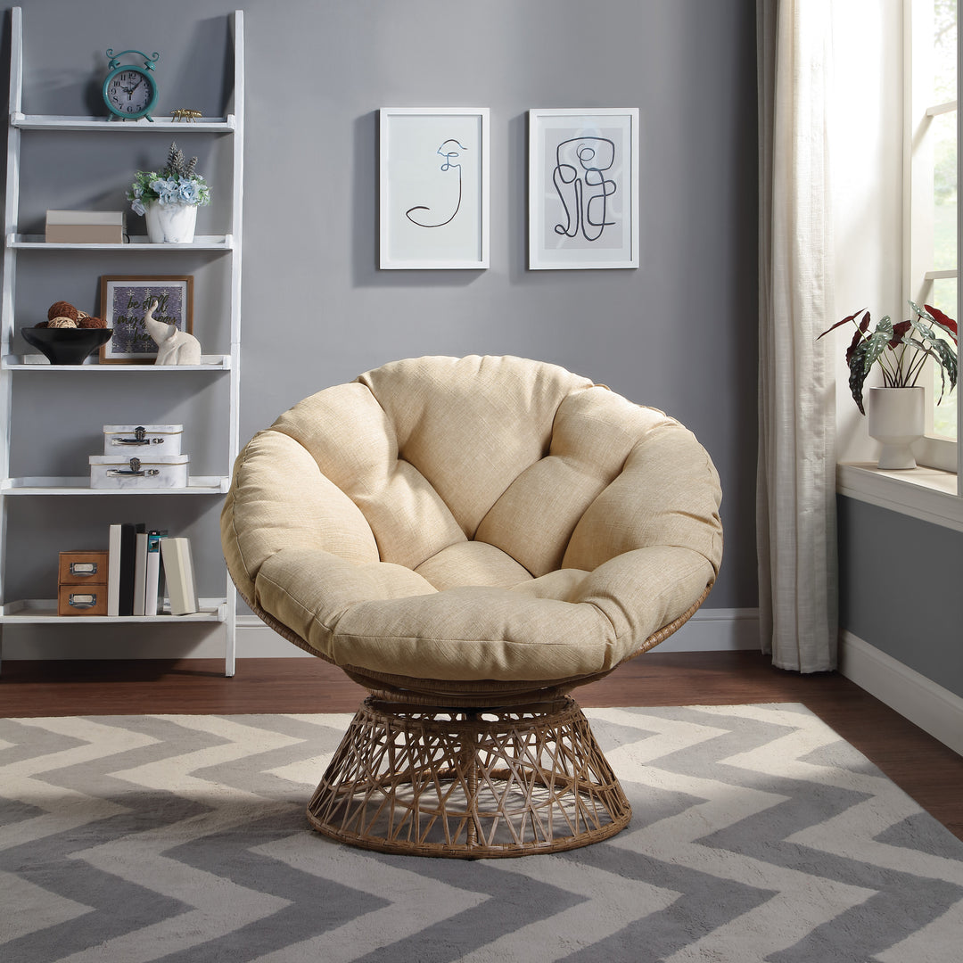 OSP Home Furnishings - Papasan Chair - Cream_6