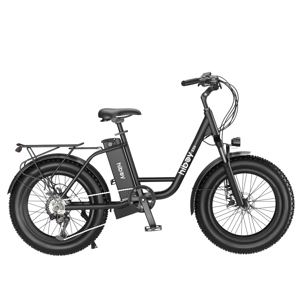 HiBoy - EX6 Electric Bike w/ 75 mi Max Operating Range & 25 mph Max Speed - Black_1