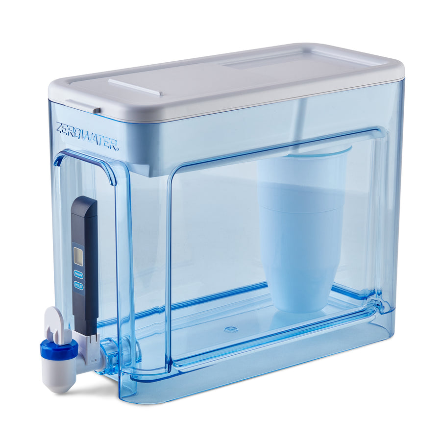 ZeroWater - 32 Cup Ready-Read 5-stage Water Filtration Dispenser - Blue_0