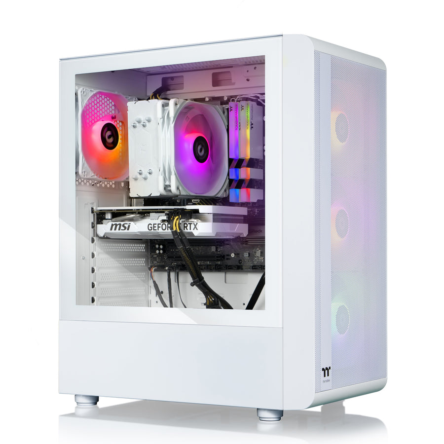 Thermaltake - LCGS Quartz i460 R4 Gaming Desktop Intel Core i5-13400F, 16GB DDR4 RAM, NVIDIA GeForce RTX 4060, 1TB NVMe M.2 - White_0