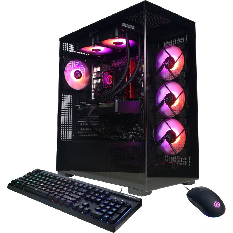 CyberPowerPC - Gamer Supreme Gaming Desktop - AMD Ryzen 7 9700X - 32GB Memory - NVIDIA GeForce RTX 4070 SUPER 12GB - 2TB SSD - Black_0