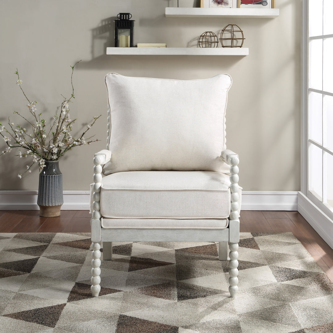 OSP Home Furnishings - Kaylee Spindle Chair - White Linen_5