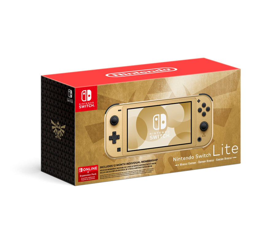 Nintendo Switch Lite: Hyrule Edition with Bonus Nintendo Switch Online + Expansion Pack - Multi_0