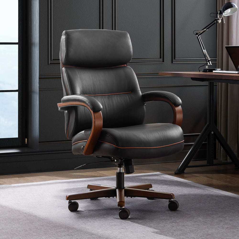 Finch Neo Two Retro-Modern Mid-Back Office Chair - Black_1