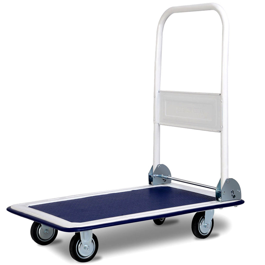 Costway - 330lbs Platform Cart Dolly Foldable - Blue_0