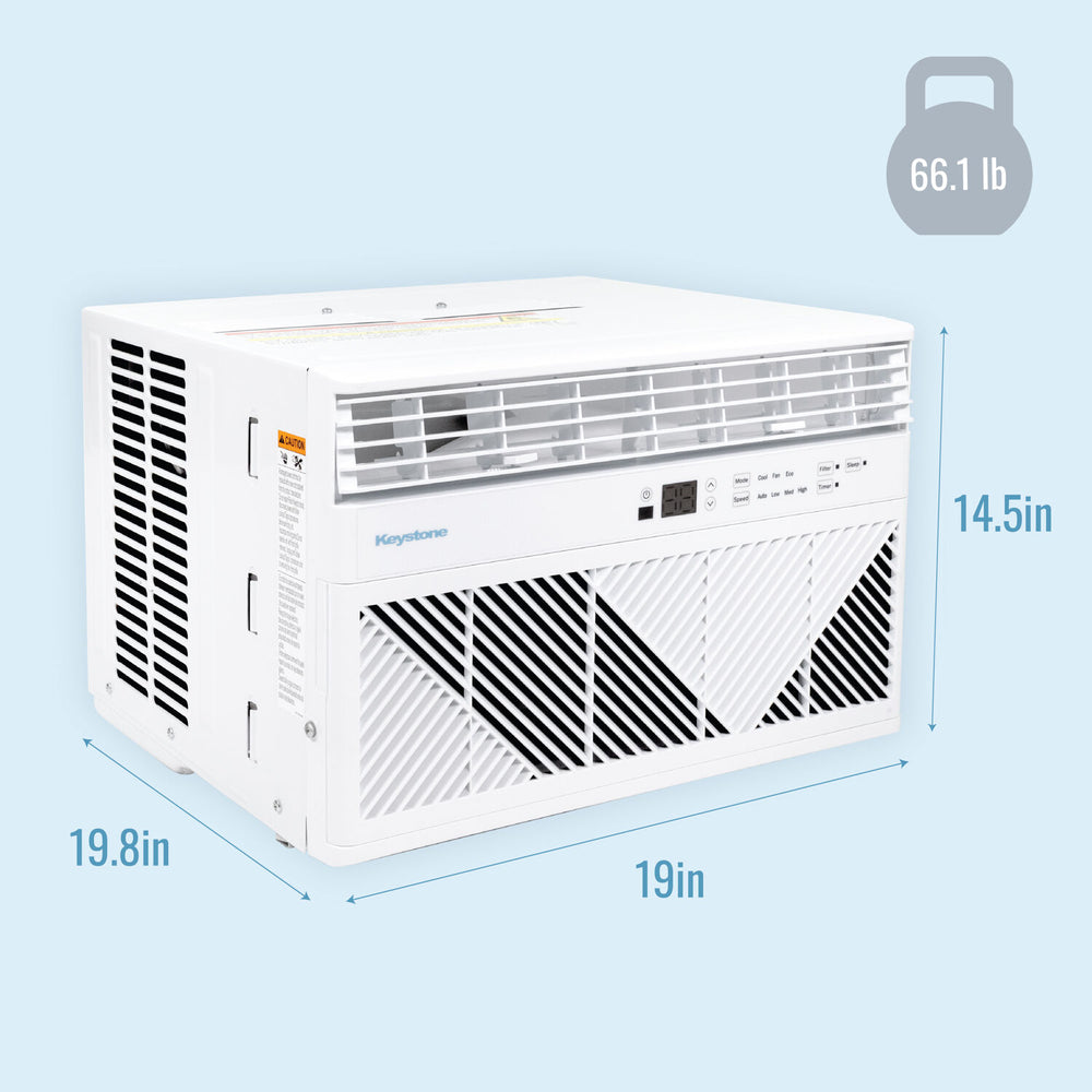 Keystone - 550 Sq. Ft. 12,000 BTU Window Mounted Air Conditioner with Remote Control - White_1