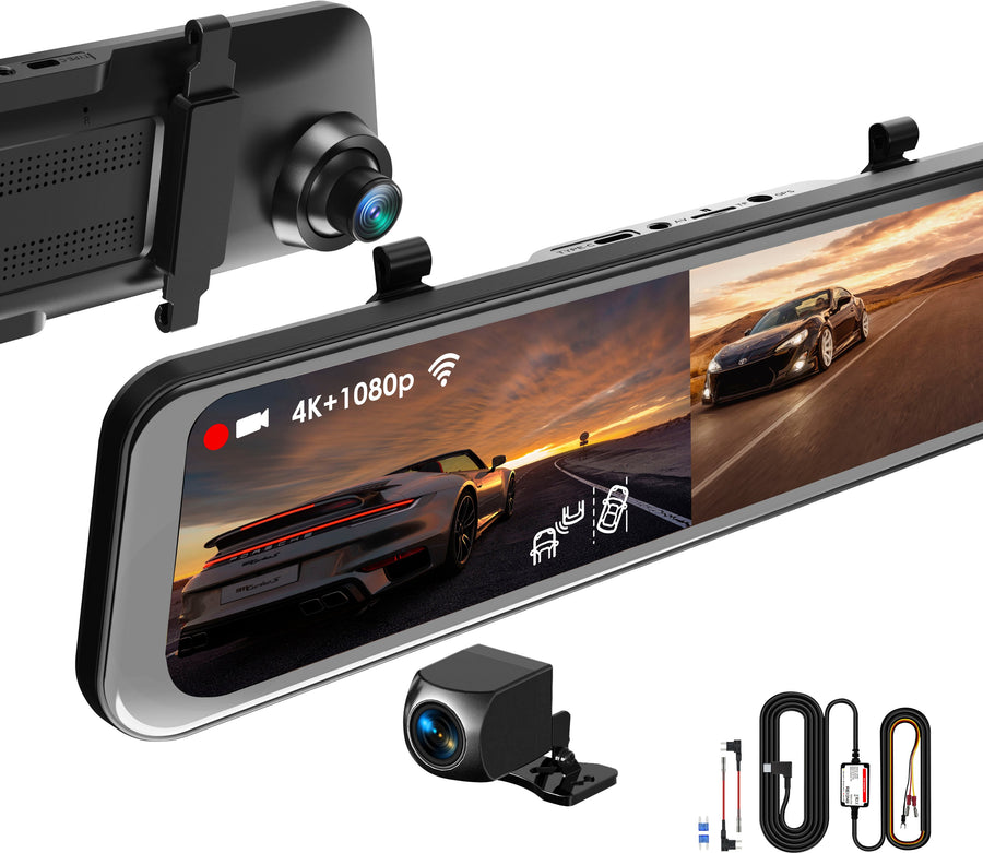 Rexing - M2 Max Pro 4K WiFi GPS Mirror Dash Cam - Black_0