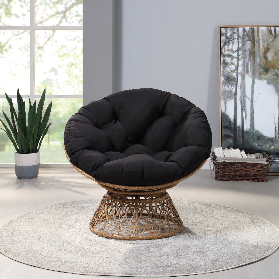 OSP Home Furnishings - Papasan Chair - Black_6