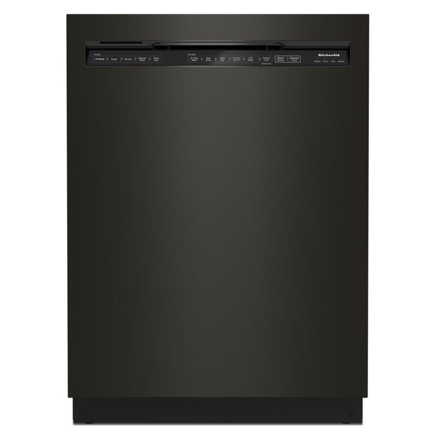 KitchenAid - 24" Front Control Built-in Stainless Steel Tub Dishwasher with 3rd Rack, 40+ Total Wash Jets and 41 dBA - Black Stainless Steel_0