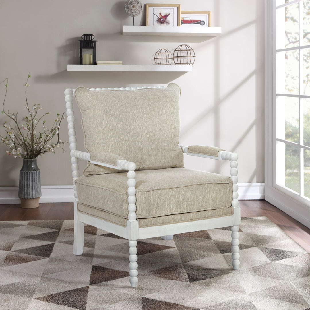 OSP Home Furnishings - Kaylee Spindle Chair - Beige Linen_5