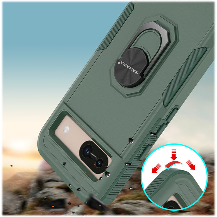 SaharaCase - Raider Series Kickstand Case for Google Pixel 8a - Cactus Green_6